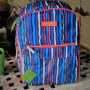 NWT VERA BRADLEY PREPPY POLY LARGE BACKPACK COBALT